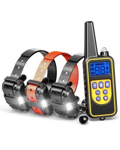 800YD Elektrische Remote Dog Training Collar Waterdicht Oplaadbaar LCD-scherm voor alle Maat Beep Shock Trillingsmodus