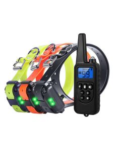 800m Elektrische Dog Training Collar Pet Afstandsbediening Waterdicht oplaadbaar met LCD-scherm voor alle maat Shock Trillingsgeluid