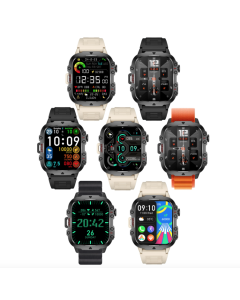 QX11 Smart Horloge Mannen IP68 5ATM Buitensporten Fitness Tracker Gezondheid Monitor 1.96 &quot;BT Oproep Smartwatch
