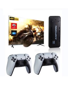 Ampown U9 Video Game Console 128G Ingebouwde 20000 Games Retro Handheld TV Game Console Draadloze Controller Game Stick voor PS1/GBA/GB