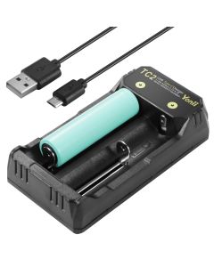 TC2 USB Type-C oplader voor Li-ion batterijen 18650 21700 snel opladen met dubbele oplaadpoorten efficiënt