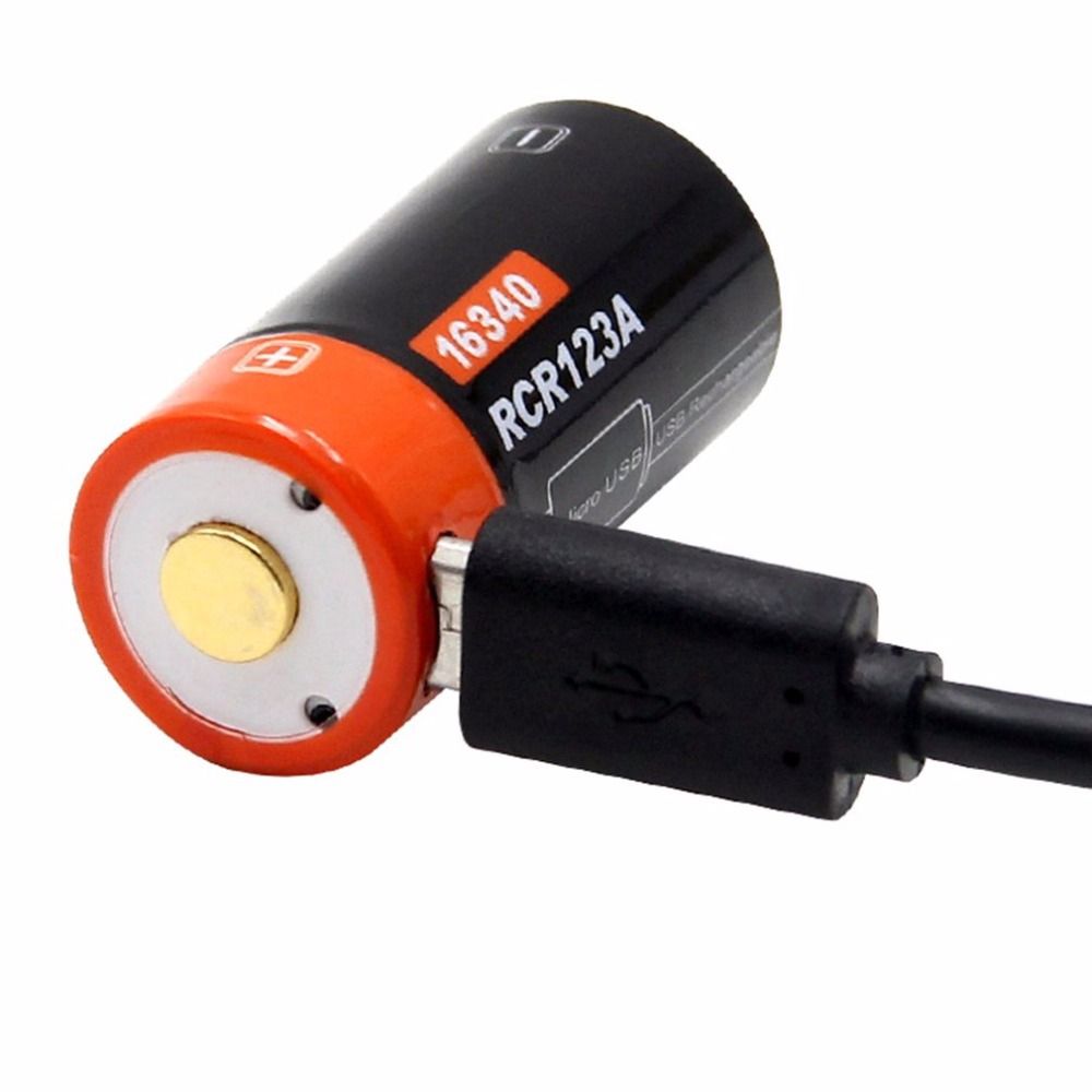 16340 650mAh 3.7V Micro USB Oplaadbare Li-ion Batterij Milieuvriendelijk Langdurig voor Zaklampen en Uitrusting
