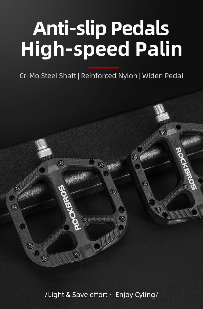 ROCKBROS Ultralicht Fietspedalen Nylon Fietsonderdelen MTB BMX Weg Antislip Nagels Hoogwaardige Kwaliteit