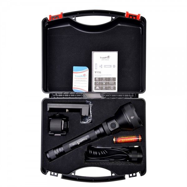 TrustFire T70 Set Hoog vermogen 2300 lumen Oplaadbare LED-zaklamp met lange straal voor kamperen of noodgevallen