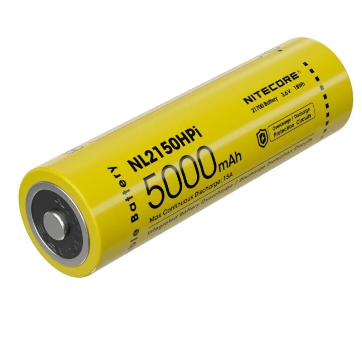 NITECORE NL2150HPi 5000mAh 21700 Li-ion oplaadbare batterij Hoge Prestaties voor Zaklamp en Vape