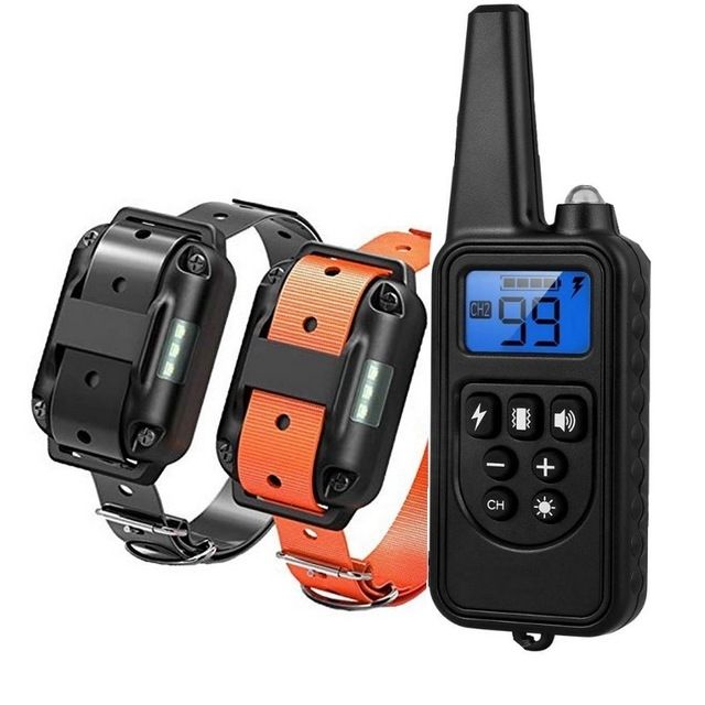 800m Elektrische hondentrainingshalsband Afstandsbediening voor huisdieren Waterdicht Oplaadbaar LCD-scherm Schok Trilling Geluid