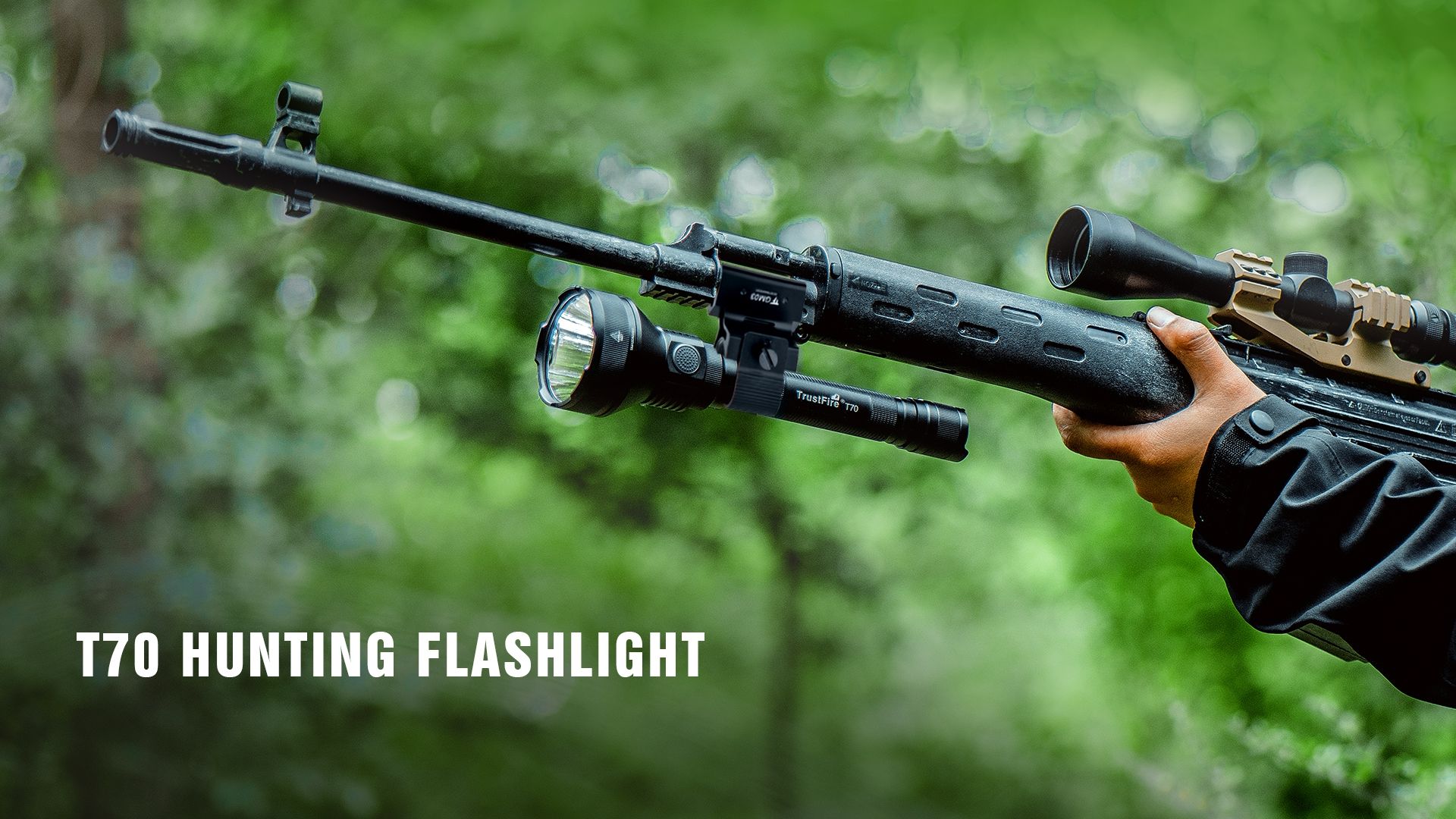 TrustFire T70 Set Hoog vermogen 2300 lumen Oplaadbare LED-zaklamp met lange straal voor kamperen of noodgevallen