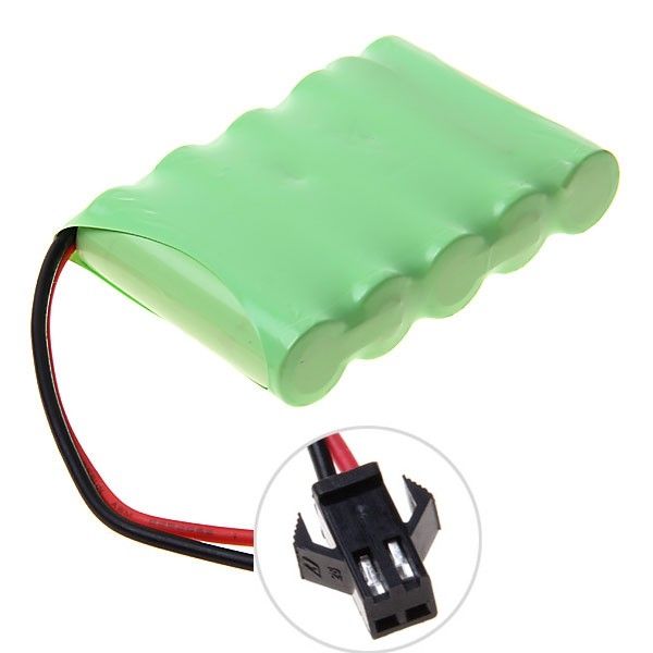 Ni-MH AA 1800mAh 6V Grote SM-stekker accu-pack