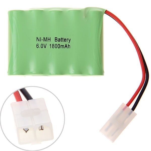 Ni-MH AA 6V 1800mAh Grote Witte Stekker Accupak