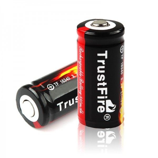 TrustFire 16340 CR123A 3.7V 880mAh Accu Oplaadbaar Beschermd Milieuvriendelijk voor Camera's Medische Apparaten