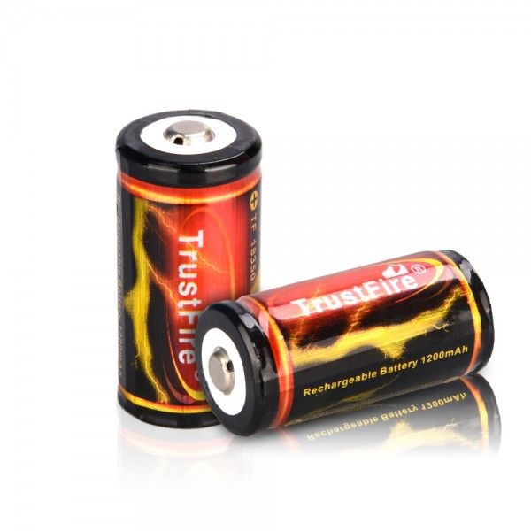 Trustfire 18350 3.7V Lithium-accu 1200mAh Oplaadbaar Langdurig Vermogen voor Geavanceerde Zaklampen en Elektronica