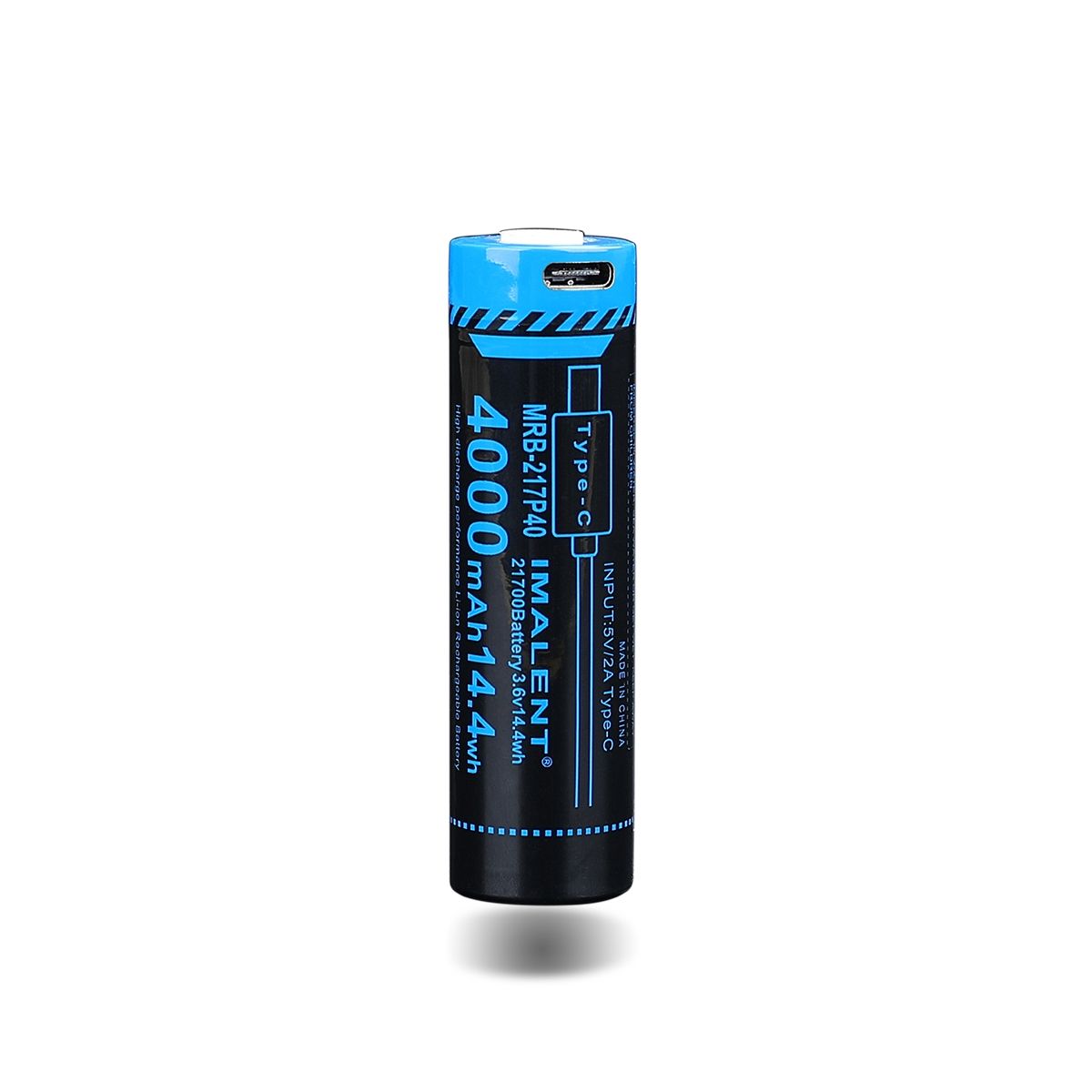 IMALENT MRB-217P40 21700 Accu 4000mAh Type-C Oplaadbaar Hoge Capaciteit voor Zaklampen en Gadgets