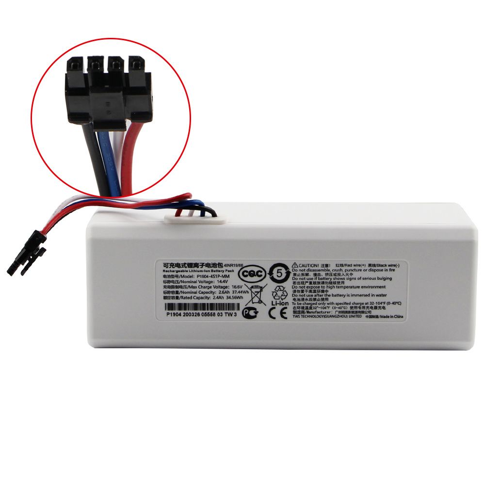 Originele robotaccu 1C P1904-4S1P-MM voor Xiaomi Mijia Mi stofzuigende en dweilende robot, hoge capaciteit