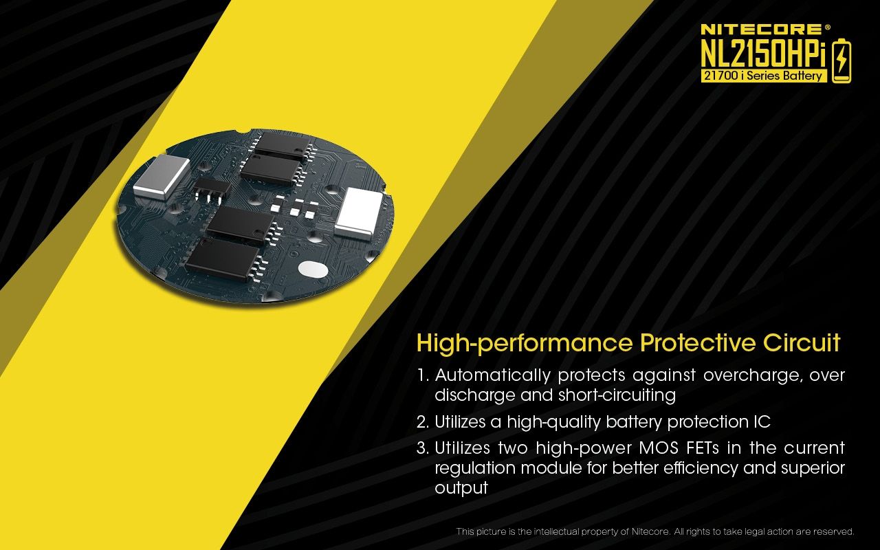 NITECORE NL2150HPi 5000mAh 21700 Li-ion oplaadbare batterij Hoge Prestaties voor Zaklamp en Vape