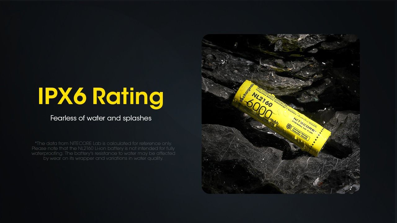 NITECORE NL2160 6000mAh 21700 Li-ion oplaadbare batterij