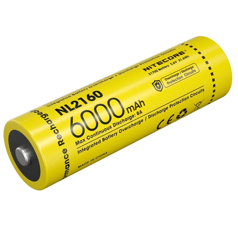 NITECORE NL2160 6000mAh 21700 Li-ion oplaadbare batterij