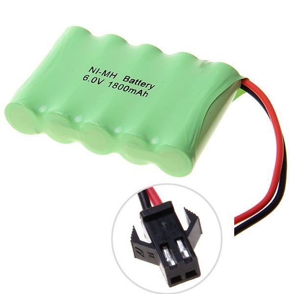Ni-MH AA 1800mAh 6V Grote SM-stekker accu-pack