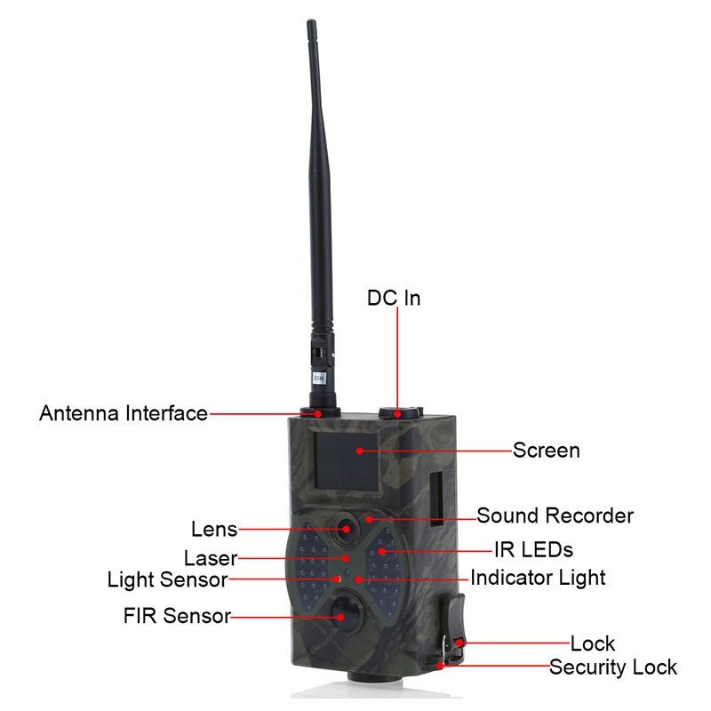 HC-300M 12MP Nachtzicht jachtcamera met 1080P video mogelijkheid en infrarood voor wildmonitoring