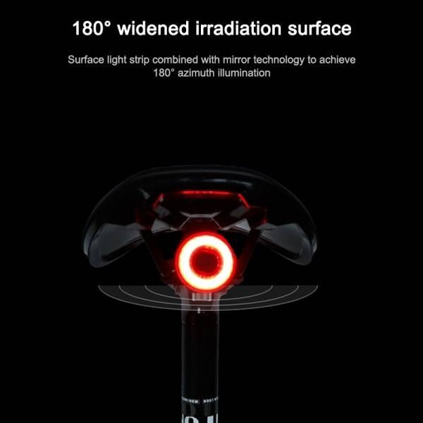 MEROCA MX2 Slimme Sensor Remachterlicht USB-oplaadbaar Krachtige LED's Mountainbike en Racefiets Fietsveiligheid