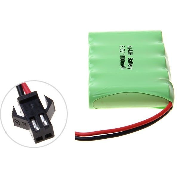 Ni-MH AA 1800mAh 6V Grote SM-stekker accu-pack