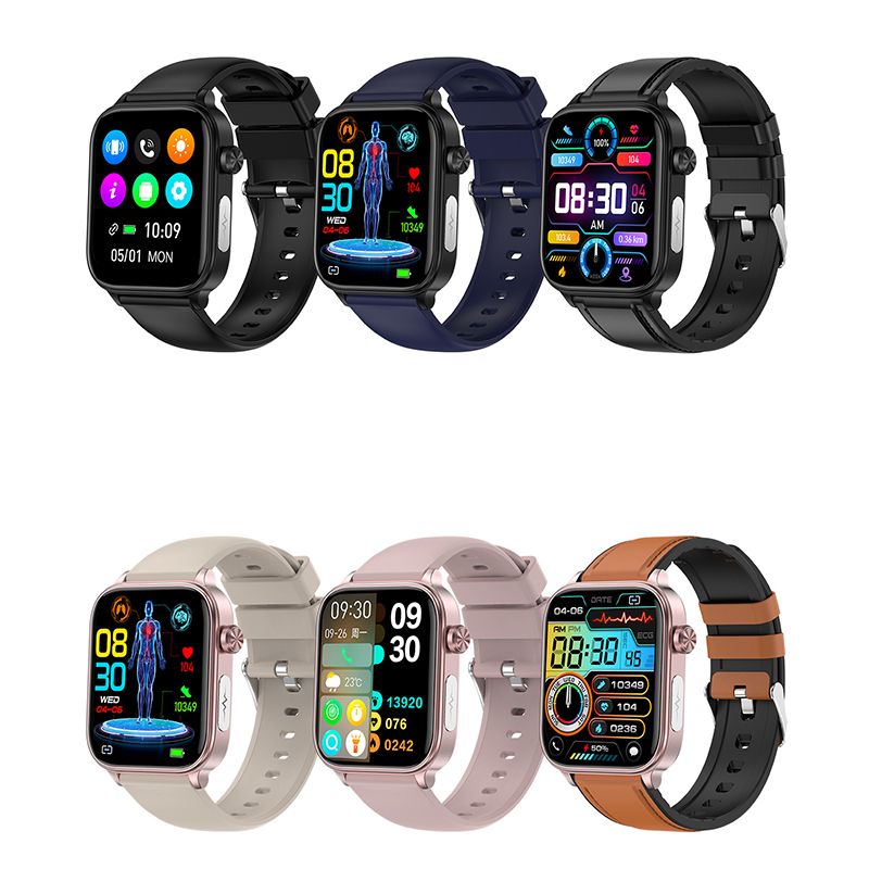 ET570 Bloedglucose Slim Horloge ECG Hartslag Bloeddruk Smartwatch