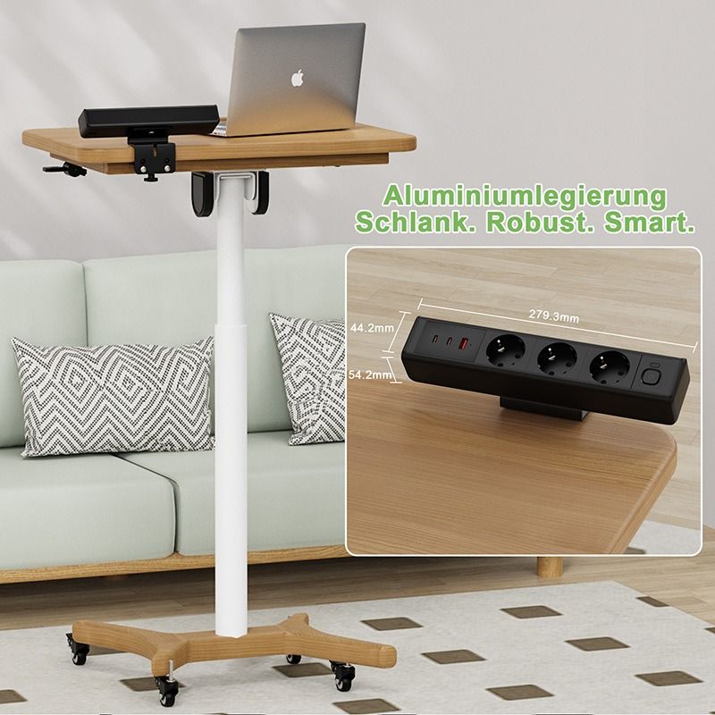 Stroomstrip met bureauklem, totaal snellaadstation met 18/65W USB-snellaad, Europees standaard stopcontact, overbelastingsbeveiligingsschakelaar, bureaustopcontact, EU-voeding voor kantoormeubilair.