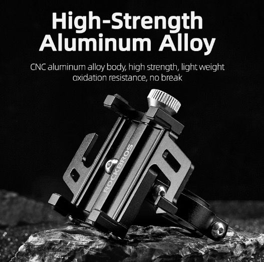 ROCKBROS Telefoonhouder Motorfiets Elektrische Fiets CNC Aluminium Beugel Vijf Klauwen Veilig Duurzaam Design