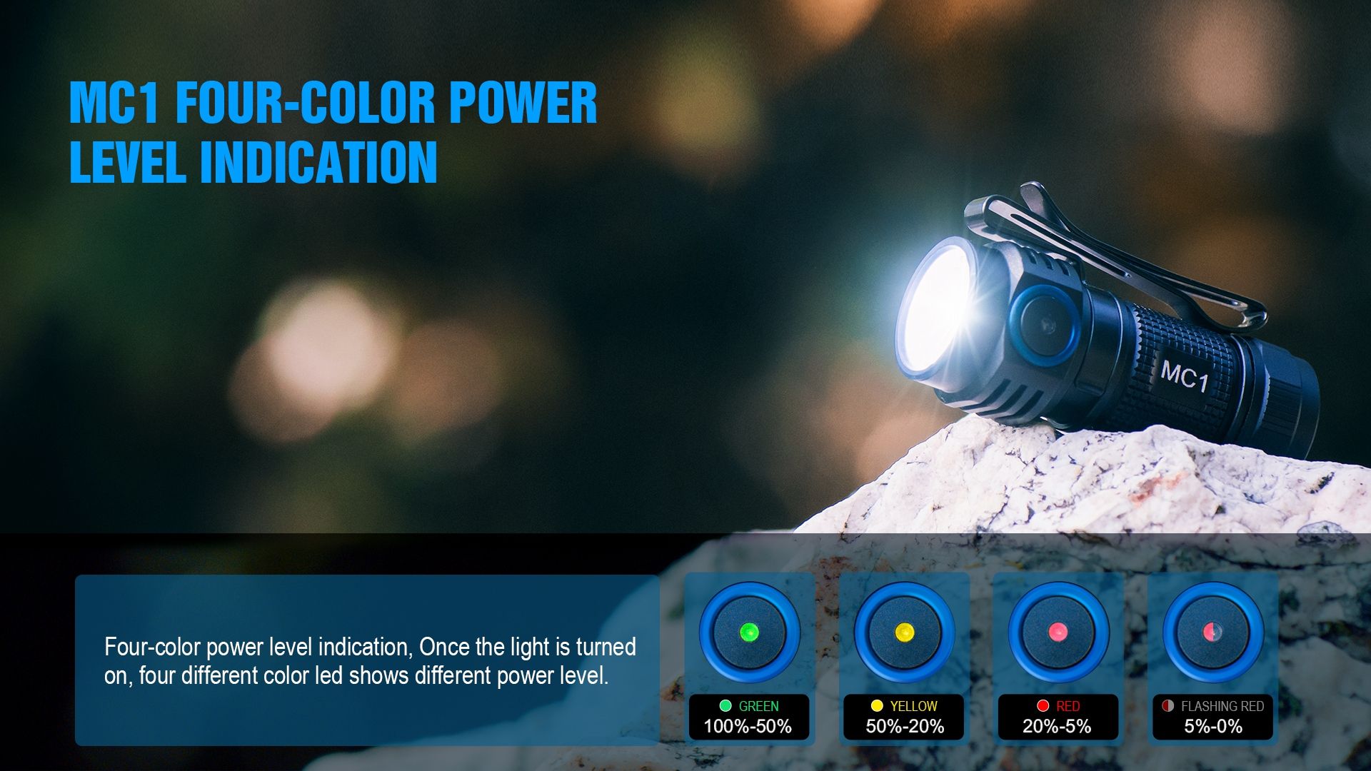 TrustFire MC1 Baton XP-L HI 1000 Lumen Oplaadbare Mini EDC-zaklamp met Magnetisch Opladen Ultralicht