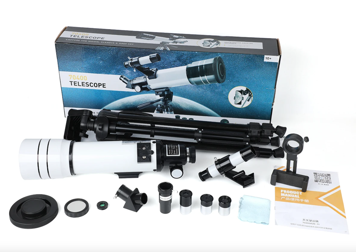 Bossdun 333X Professionele Astronomische Telescoop voor Kinderen Grote Objectieflens voor Maanobservatie en Sterrenkijken