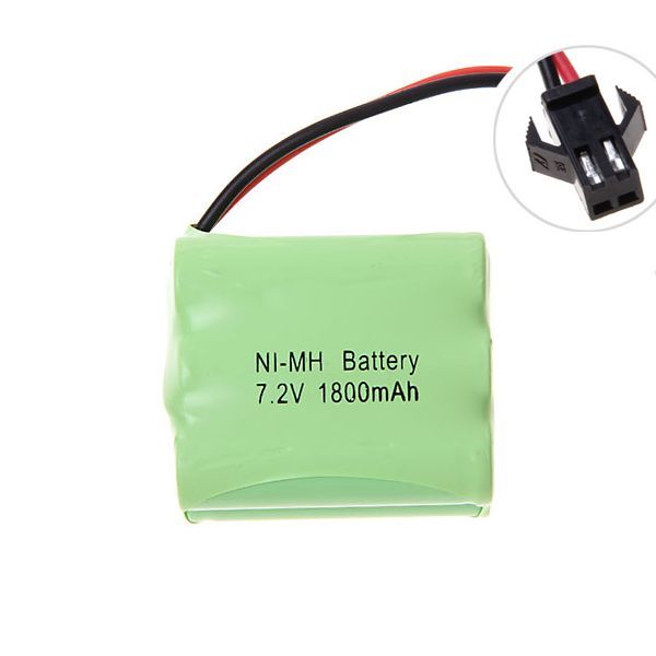 Milieuvriendelijk 7.2V 1800mAh Ni-MH oplaadbaar batterijpakket voor apparaten met hoog stroomverbruik met SM-connector voor langdurig gebruik