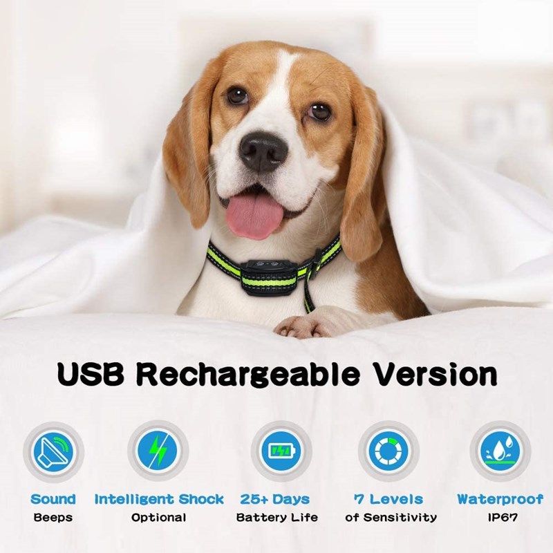 Intelligent anti-blafapparaat voor honden USB elektrische ultrasone halsband humane trainingshulpmiddel voor een rustig thuis