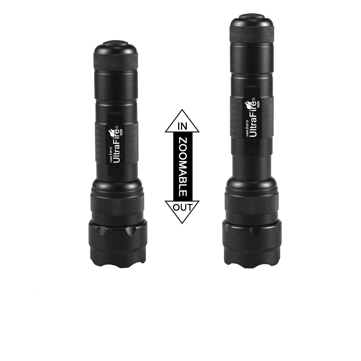 UltraFire WF-502B.2 Osram Infrarood IR 940nm Zoombare LED-zaklamp voor natuurobservatie en beveiliging