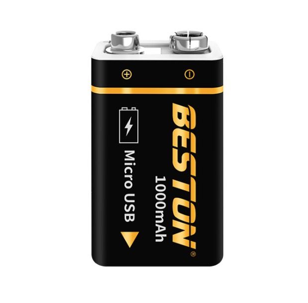 Beston 9V 1000mAh Micro USB oplaadbare batterij, milieuvriendelijke stroom voor RC-helikopter, microfoon en speelgoed