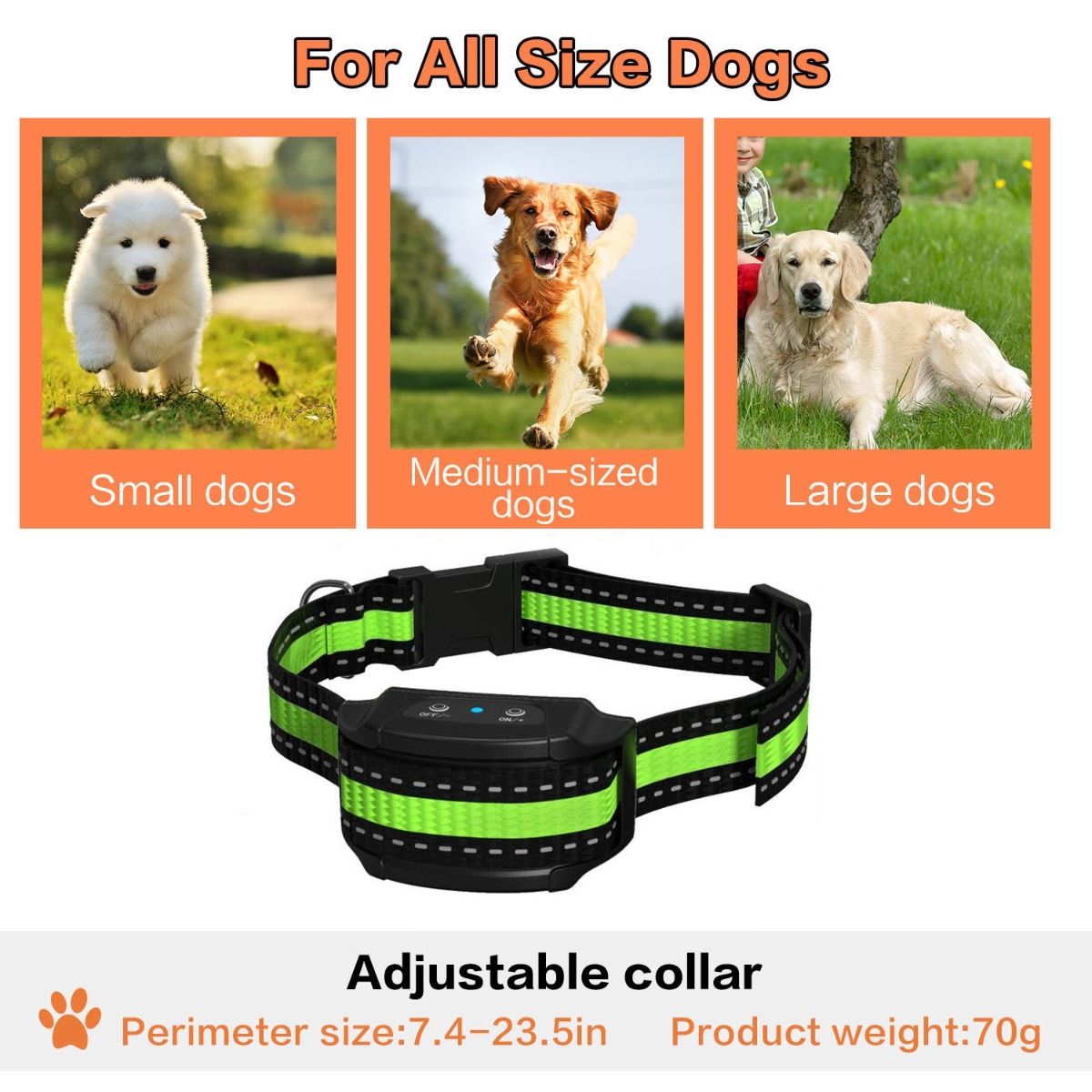 Intelligent anti-blafapparaat voor honden USB elektrische ultrasone halsband humane trainingshulpmiddel voor een rustig thuis