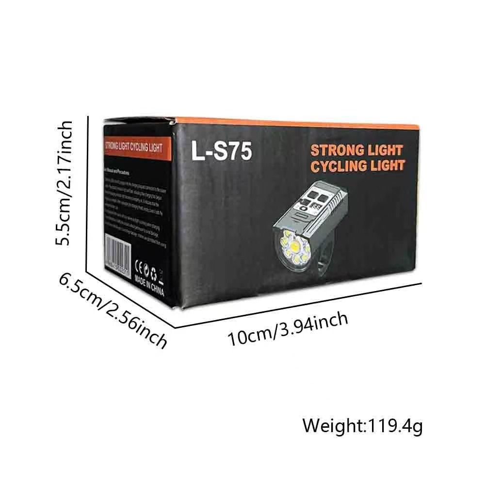 Fietskoplamp 9 LED Fiets voorlicht Type-C Oplaadbare Fietslamp Waterdicht Fietsverlichting
