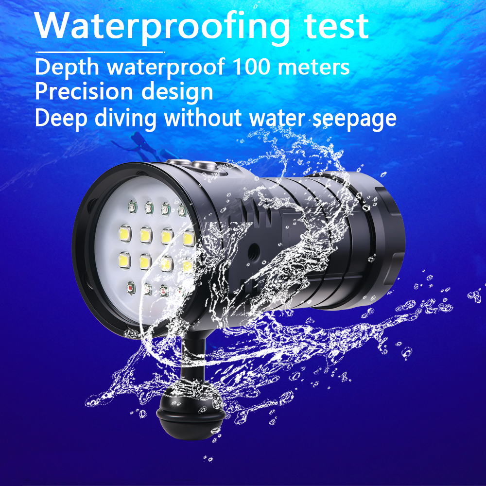 C16 Onderwaterduiklamp 100M Waterdichte LED Zaklamp Perfect voor Duiken Snorkelen Fotografie Avonturen