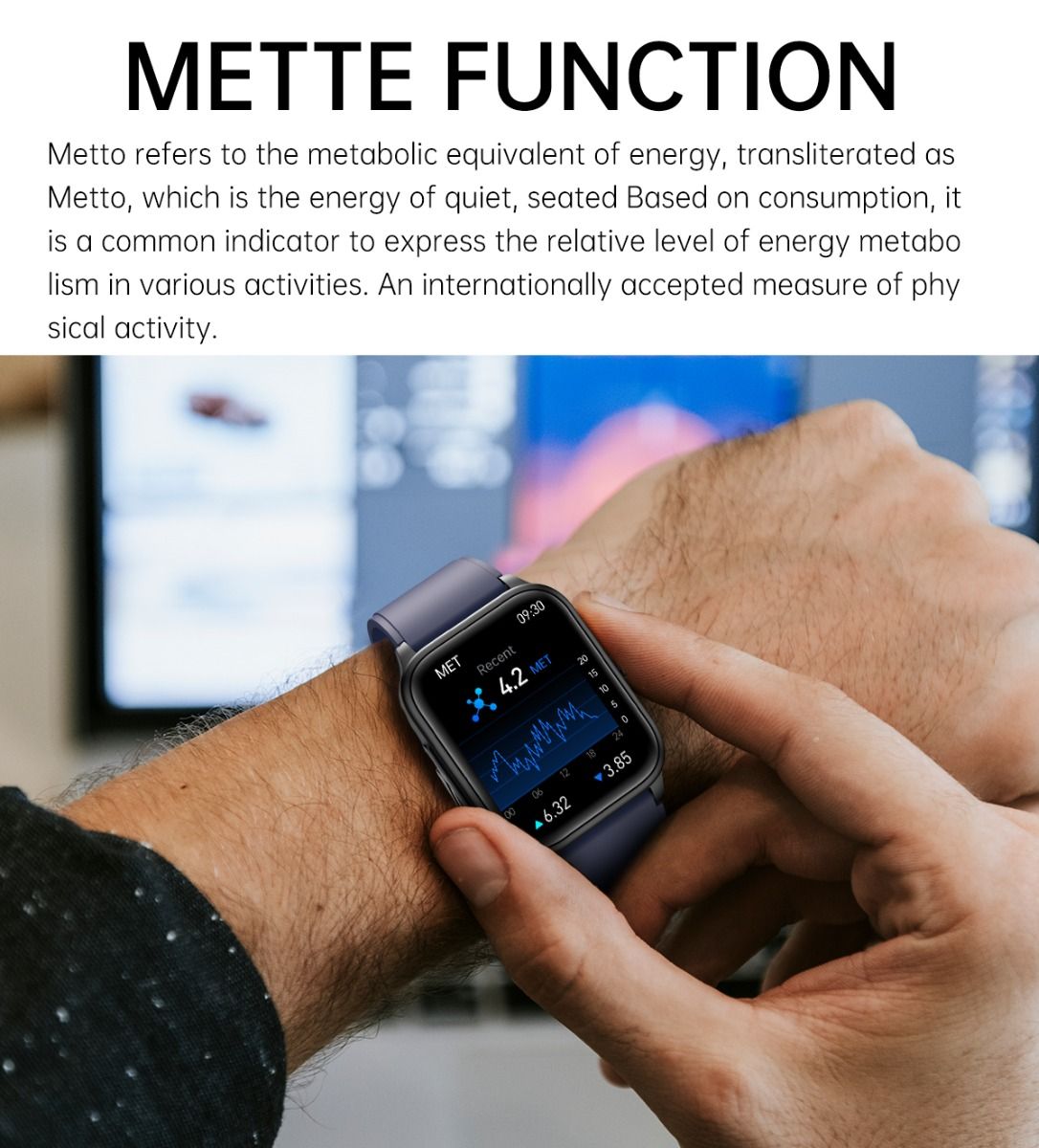 ET540 Smartwatch: ECG, Bloedglucose & Temperatuur! Fitness Tracker met Bloeddruk, Hartslag & Bluetooth Bellen