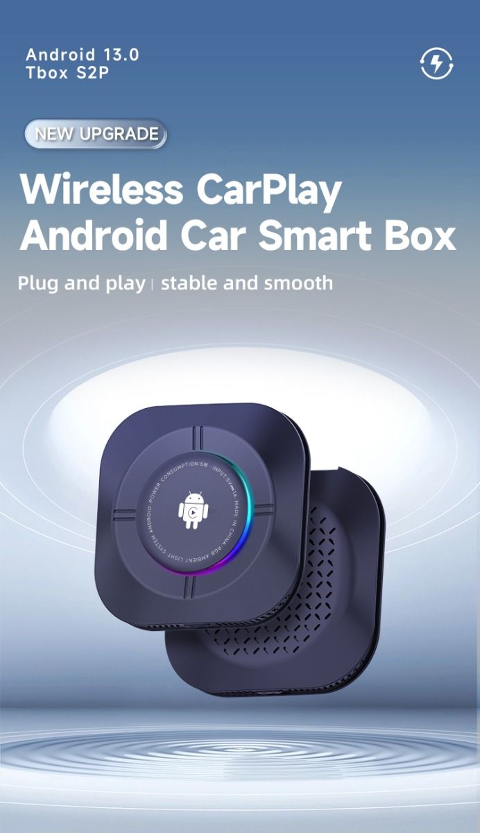 Carlinkit Android 13 TV Box Draadloze CarPlay Naadloze Connectiviteit 8 Core Adapter voor In-Car Entertainment