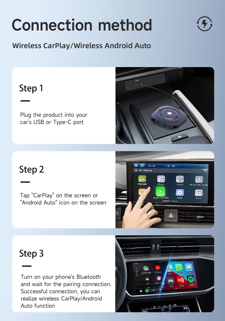 Carlinkit Android 13 TV Box Draadloze CarPlay Naadloze Connectiviteit 8 Core Adapter voor In-Car Entertainment