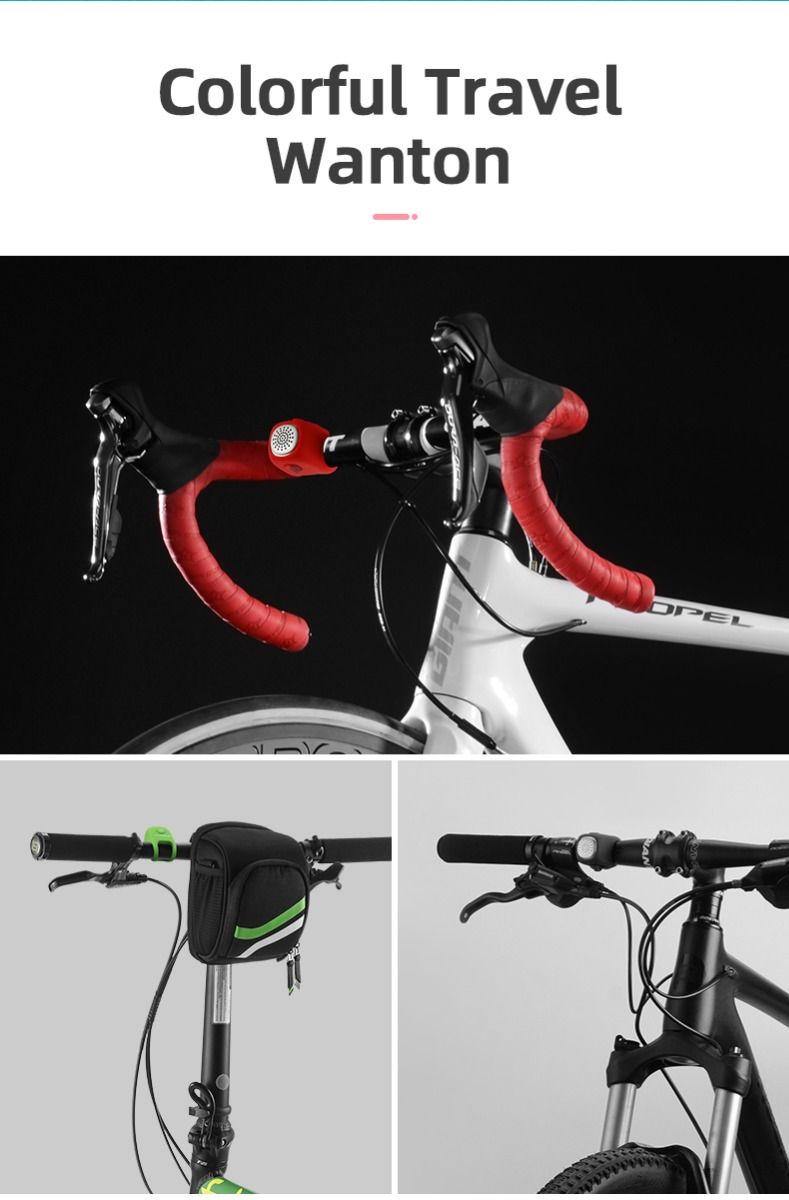 ROCKBROS Elektrische fietsbel met 90 dB hoorn, waterdicht ontwerp, MTB stuur accessoire voor veilig fietsen
