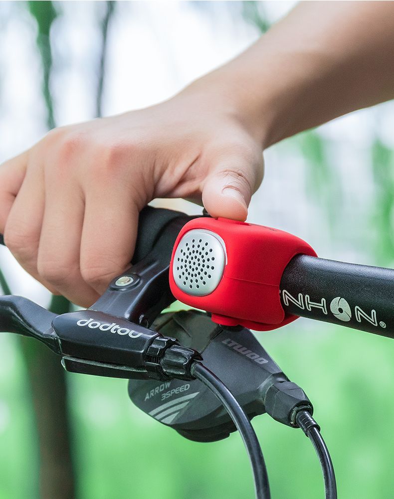 ROCKBROS Elektrische fietsbel met 90 dB hoorn, waterdicht ontwerp, MTB stuur accessoire voor veilig fietsen