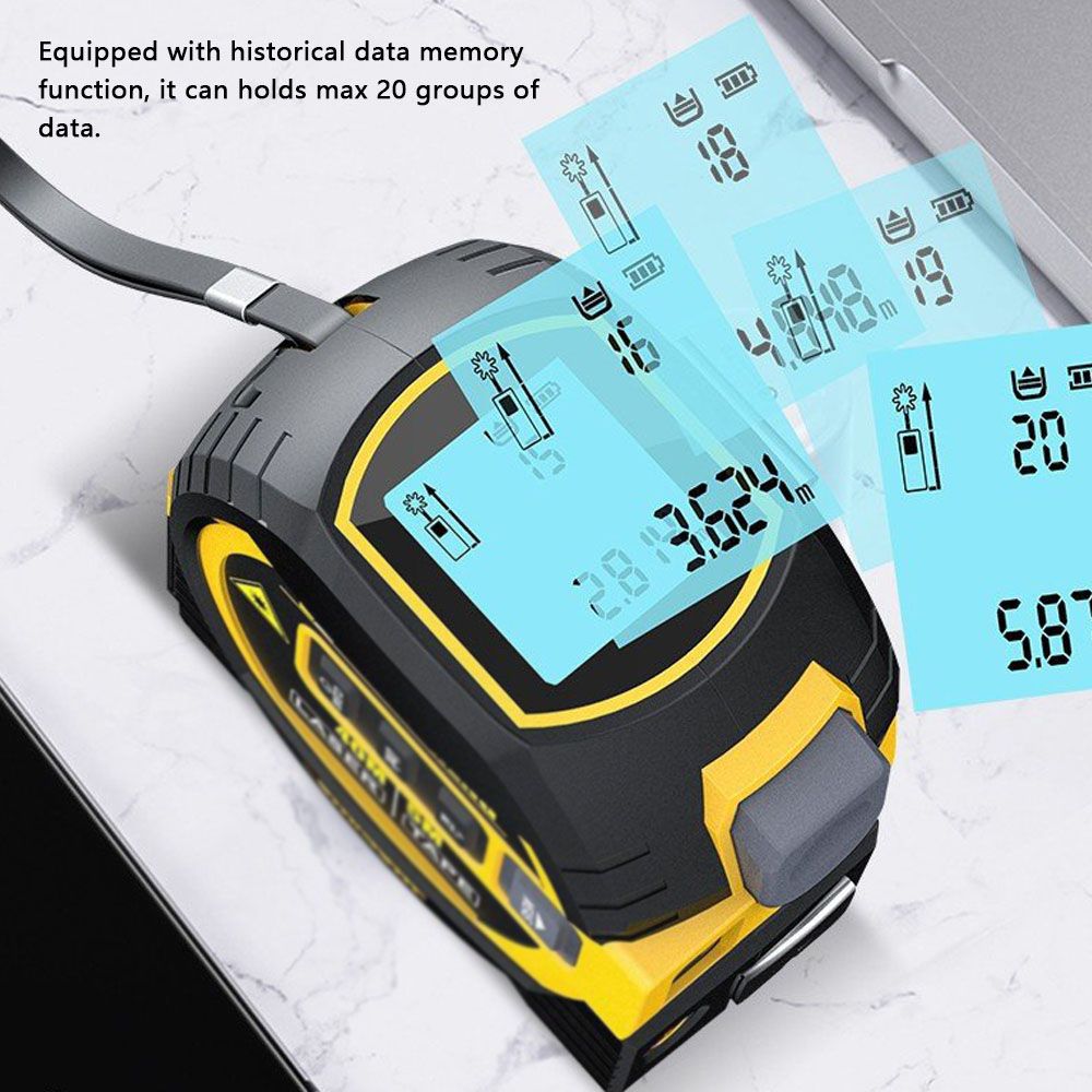 3 in 1 Laser Afstandsmeter Meetlint met LCD-scherm met Achtergrondverlichting voor Architecten Gereedschap voor Huisverbetering