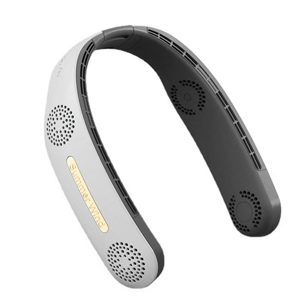 Draagbare nekventilator, handenvrij, ergonomisch, koelend, bladloos, oplaadbaar via USB, lichtgewicht, voor buitensport