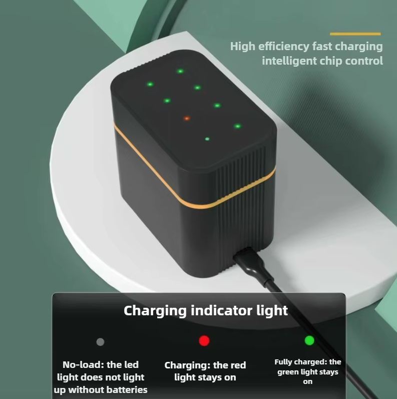 Oplaadbare AA Lithium-batterijen met oplader, 8 stuks 1,5V 3000mWh, oplaadbare AA-batterij, langdurige Lithium-ion AA-batterij met oplaadbare opbergdoos