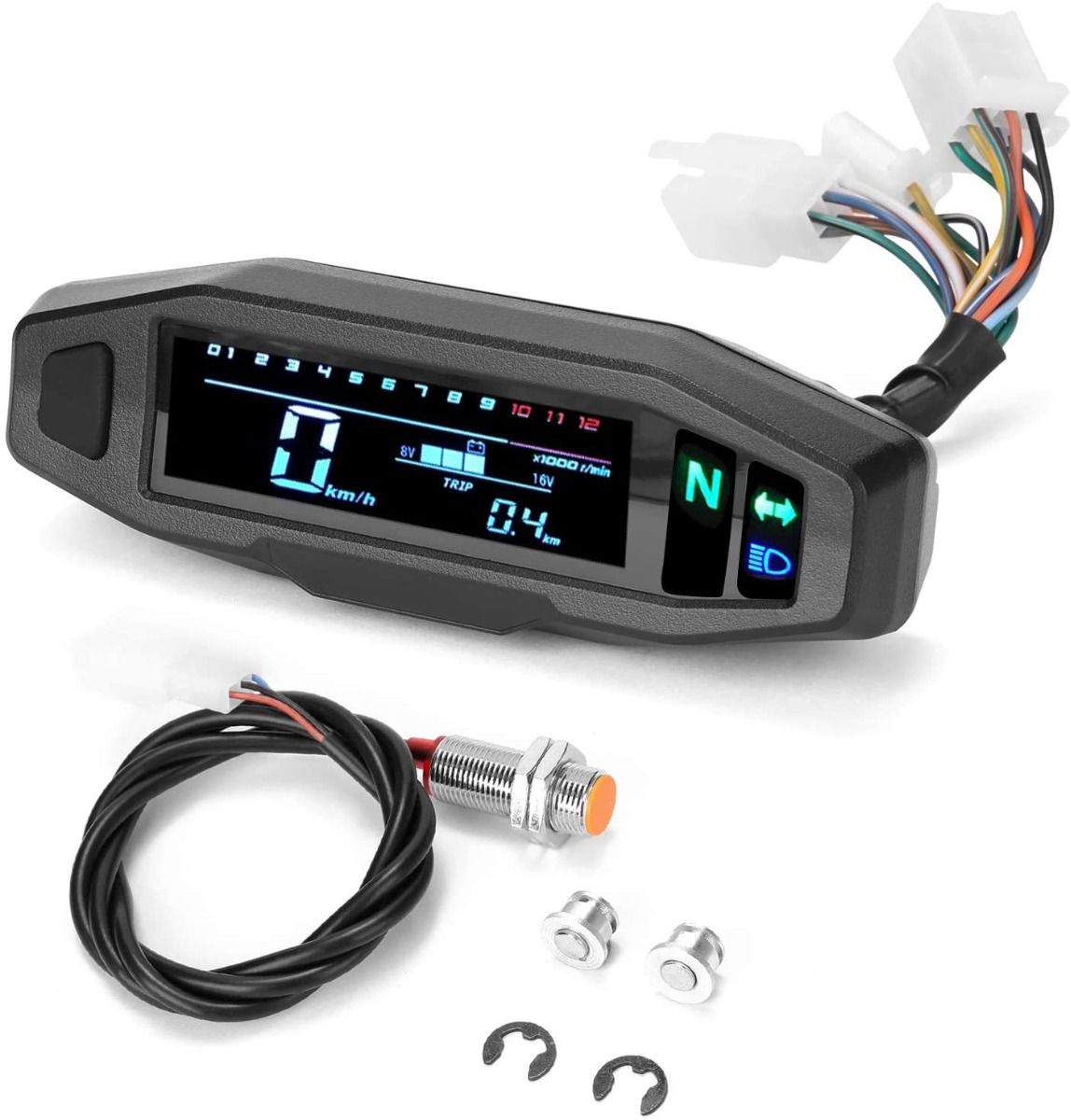 Universele RPM Motorfiets Meter Snelheidsmeter Digitale Teller met Multifunctioneel Display Eenvoudige Installatie