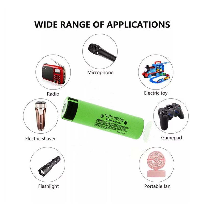 NCR18650B 3400mAh 18650 Li-Ion oplaadbare batterij