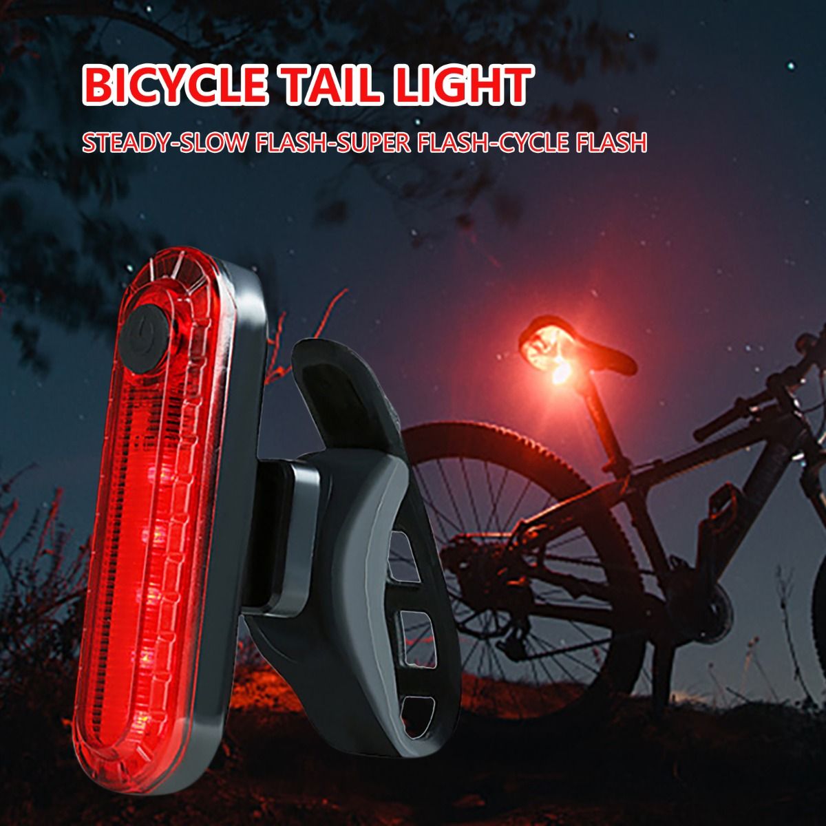 USB oplaadbaar ultra helder fietsachterlicht met LED technologie en compact ontwerp voor fietsveiligheid
