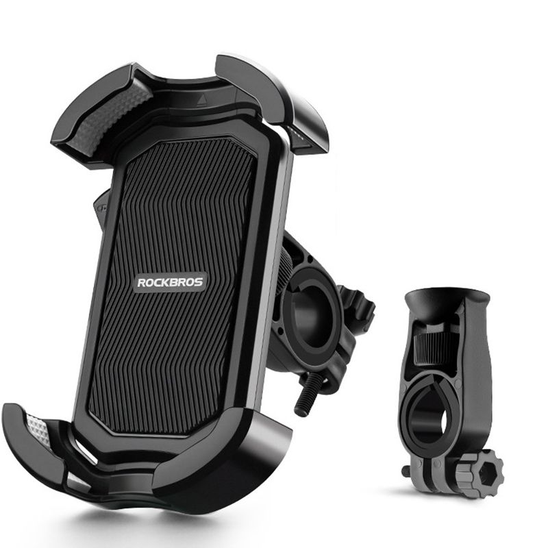ROCKBROS Fiets Telefoonhouder Veilige 360° Draaibare Schokbestendige Houder 4.7-6.8 inch voor Fiets en E-bike Avontuur