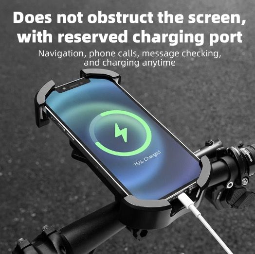 ROCKBROS Fiets Telefoonhouder Veilige 360° Draaibare Schokbestendige Houder 4.7-6.8 inch voor Fiets en E-bike Avontuur