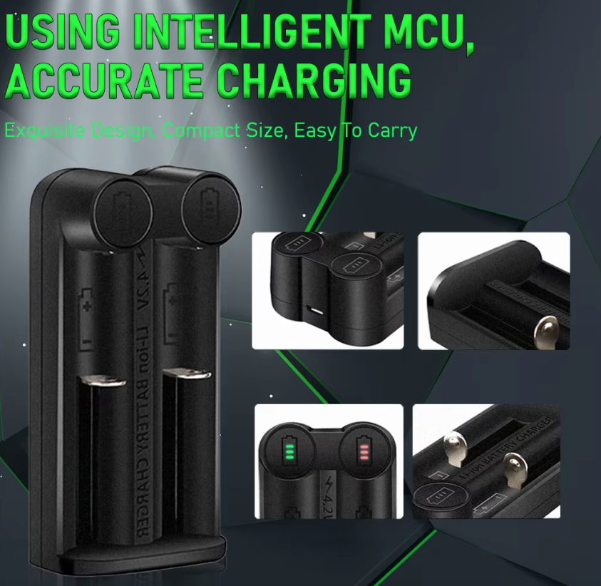 21700 Acculader voor 18650 CR123A 14500 met intelligente MCU-technologie en veiligheidsfuncties Efficiënte oplossing